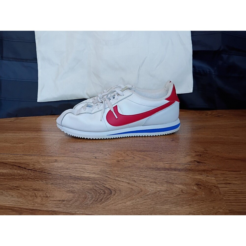 Nike Cortez Basic Leather OG Forrest Gump White Red Blue Mens 12 882254-164 - Picture 5 of 10